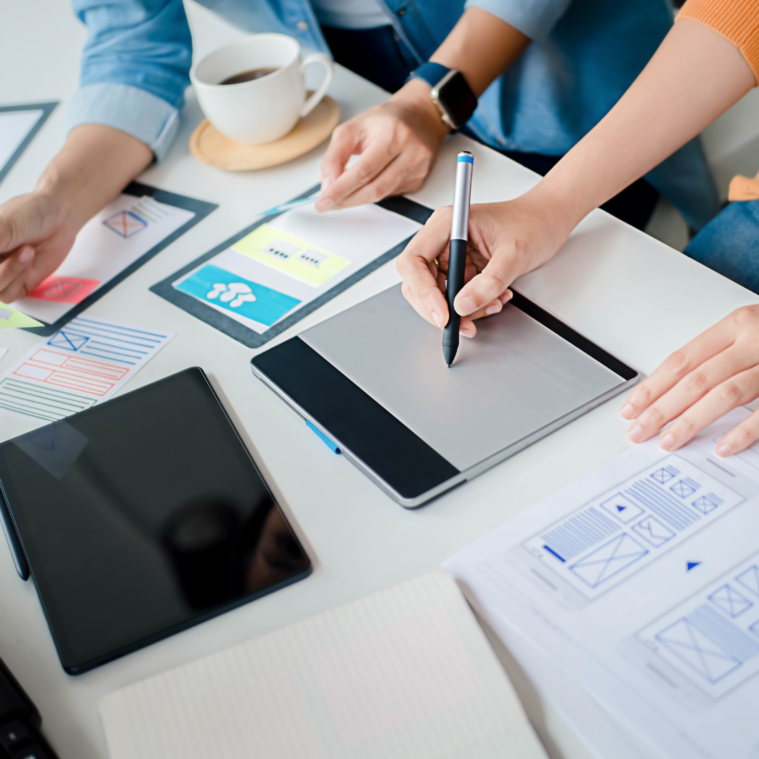 Content management services and digital content planning on tablet